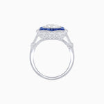 Load image into Gallery viewer, Art Deco Inspired Round Cut Starburst Double Halo Ring - Shahin Jewelry