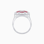 Load image into Gallery viewer, Art Deco Inspired Sea Wave Convertible Oval Ring and Pendant - Shahin Jewelry