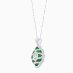 Load image into Gallery viewer, Art Deco Inspired Sea Wave Convertible Oval Ring and Pendant - Shahin Jewelry