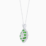 Load image into Gallery viewer, Art Deco Inspired Sea Wave Convertible Oval Ring and Pendant - Shahin Jewelry