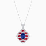 Load image into Gallery viewer, Art Deco Inspired Sea Wave Convertible Oval Ring and Pendant - Shahin Jewelry