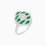 Load image into Gallery viewer, Art Deco Inspired Sea Wave Convertible Oval Ring and Pendant - Shahin Jewelry