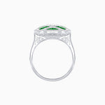 Load image into Gallery viewer, Art Deco Inspired Sea Wave Convertible Oval Ring and Pendant - Shahin Jewelry