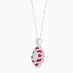 Load image into Gallery viewer, Art Deco Inspired Sea Wave Convertible Oval Ring and Pendant - Shahin Jewelry
