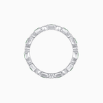 Load image into Gallery viewer, Art Deco Inspired Square Gemstone &amp; Diamond Stackable Full Eternity Band - Shahin Jewelry