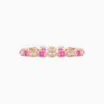 Load image into Gallery viewer, Art Deco Inspired Stackable Full Eternity Band with Geometric Gemstones - Shahin Jewelry