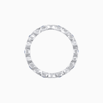 Load image into Gallery viewer, Art Deco Inspired Stackable Full Eternity Band with Geometric Gemstones - Shahin Jewelry