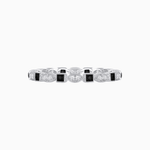 Load image into Gallery viewer, Art Deco Inspired Stackable Full Eternity Band with Geometric Gemstones - Shahin Jewelry