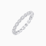 Load image into Gallery viewer, Art Deco Inspired Stackable Full Eternity Band with Geometric Gemstones - Shahin Jewelry