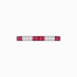 Load image into Gallery viewer, Art Deco Inspired Stackable Half Band with Princess-Cut Gemstones - Shahin Jewelry