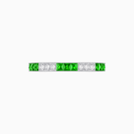 Load image into Gallery viewer, Art Deco Inspired Stackable Half Band with Princess-Cut Gemstones - Shahin Jewelry