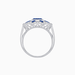 Load image into Gallery viewer, Art Deco Inspired Starburst Gemstone &amp; Diamond Cocktail Ring - Shahin Jewelry
