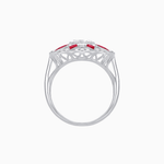 Load image into Gallery viewer, Art Deco Inspired Starburst Gemstone &amp; Diamond Cocktail Ring - Shahin Jewelry