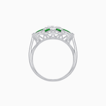 Load image into Gallery viewer, Art Deco Inspired Starburst Gemstone &amp; Diamond Cocktail Ring - Shahin Jewelry