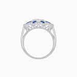 Load image into Gallery viewer, Art Deco Inspired Starburst Gemstone &amp; Diamond Cocktail Ring - Shahin Jewelry