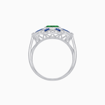 Load image into Gallery viewer, Art Deco Inspired Starburst Gemstone &amp; Diamond Cocktail Ring - Shahin Jewelry
