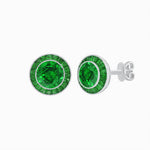 Load image into Gallery viewer, Art Deco Inspired Stud Target Earrings - Shahin Jewelry