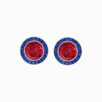 Load image into Gallery viewer, Art Deco Inspired Stud Target Earrings - Shahin Jewelry