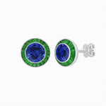 Load image into Gallery viewer, Art Deco Inspired Stud Target Earrings - Shahin Jewelry