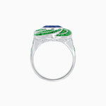Load image into Gallery viewer, Art Deco-Inspired Swirl Halo Ring Mounting with French-Cut Accents Custom Center Stone | Floral Geometry | Hand-Finished Detail - Shahin Jewelry