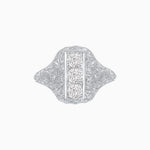 Load image into Gallery viewer, Art Deco Inspired Three Diamond Filigree Cocktail Ring - Shahin Jewelry
