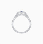 Load image into Gallery viewer, Art Deco Inspired Three Diamond Filigree Cocktail Ring - Shahin Jewelry