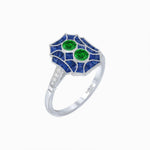 Load image into Gallery viewer, Art Deco Inspired Twin Diamond Geometric Ring - Shahin Jewelry