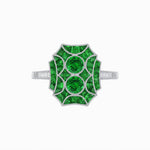 Load image into Gallery viewer, Art Deco Inspired Twin Diamond Geometric Ring - Shahin Jewelry