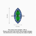 Load image into Gallery viewer, Art Deco Marquise Shape Gemstone Toi et Moi Style Vintage Ring - Shahin Jewelry