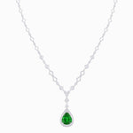Load image into Gallery viewer, Art Deco Pear - Shaped Drop Necklace with Diamond Accents - Shahin Jewelry