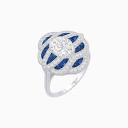 Art Deco Sea Wave Design Ring - Shahin Jewelry