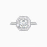 Load image into Gallery viewer, Art Deco Style Asscher Cut Halo Engagement Ring with Diamond - Shahin Jewelry
