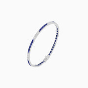 Art Deco Style Diamond And Gemstone Line Bracelet - Shahin Jewelry