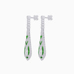 Load image into Gallery viewer, Art Deco Style Diamond and Sapphire Pear Shaped Drop Earrings - Shahin Jewelry
