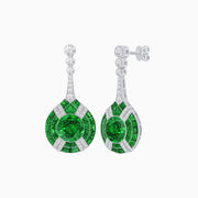 Art Deco Style Diamond & Gemstone Drop Earring Mountings - Shahin Jewelry