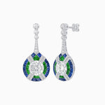 Load image into Gallery viewer, Art Deco Style Diamond &amp; Gemstone Drop Earring Mountings - Shahin Jewelry