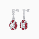 Load image into Gallery viewer, Art Deco Style Diamond &amp; Gemstone Drop Earring Mountings - Shahin Jewelry