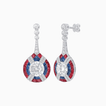 Load image into Gallery viewer, Art Deco Style Diamond &amp; Gemstone Drop Earring Mountings - Shahin Jewelry