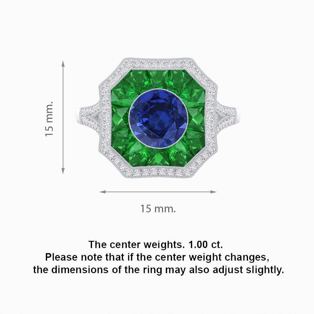 Art Deco Style Diamond Ring - Shahin Jewelry