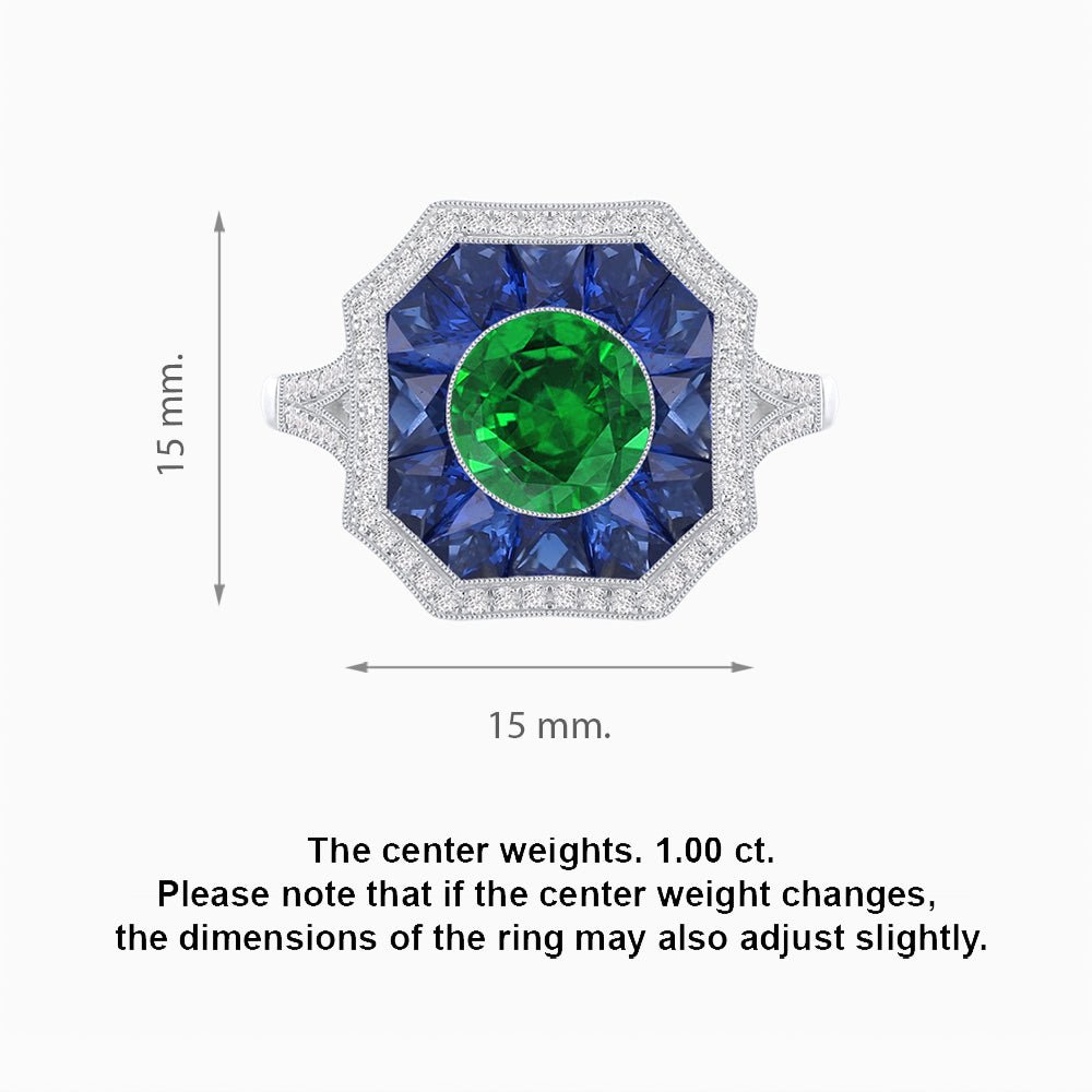 Art Deco Style Diamond Ring - Shahin Jewelry