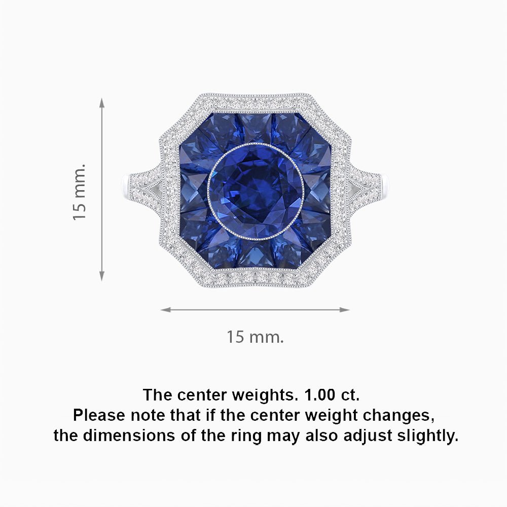 Art Deco Style Diamond Ring - Shahin Jewelry