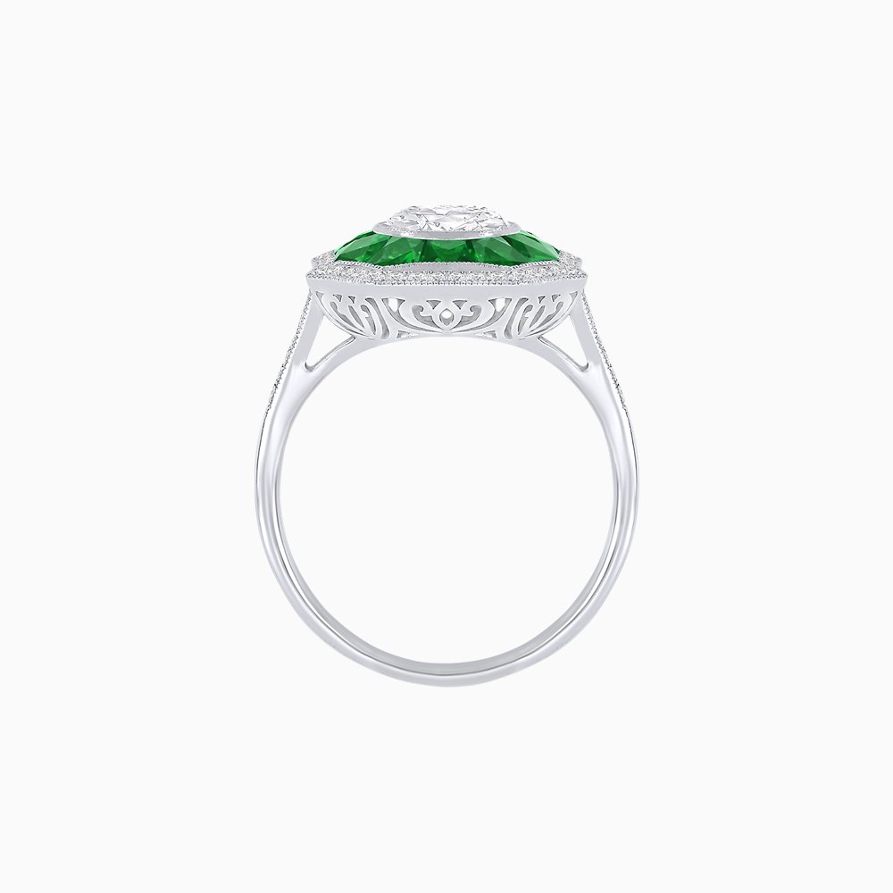 Art Deco Style Diamond Ring - Shahin Jewelry