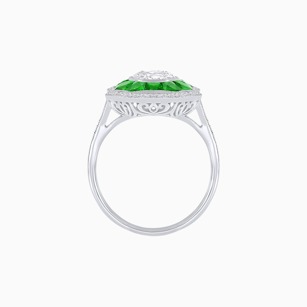 Art Deco Style Diamond Ring - Shahin Jewelry