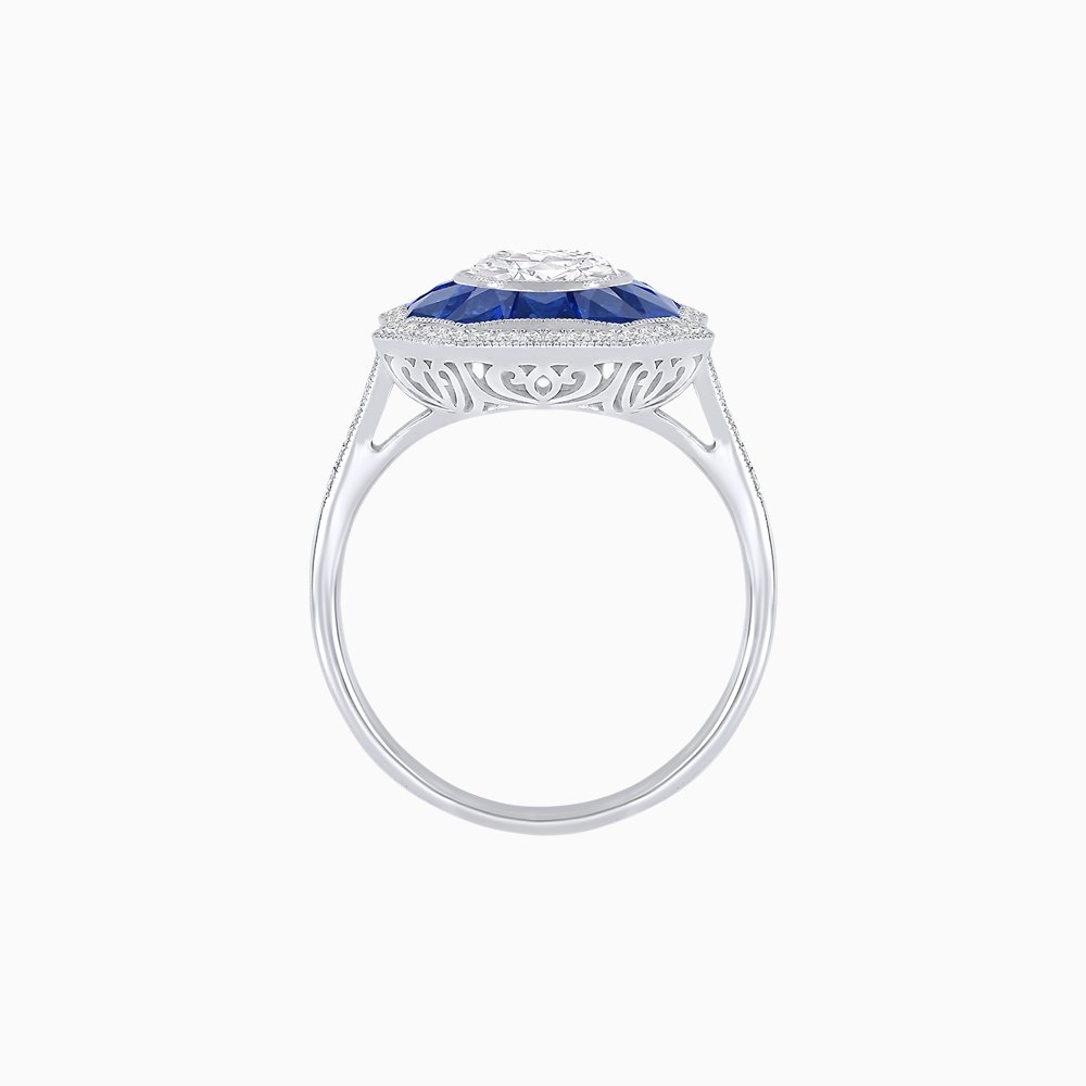 Art Deco Style Diamond Ring - Shahin Jewelry