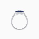 Load image into Gallery viewer, Art Deco Style Double Halo Ring Mounting with Emerald Cut Center Stone and Calibre-Cut Gemstone Halo - Shahin Jewelry