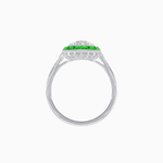 Load image into Gallery viewer, Art Deco Style Double Halo Ring Mounting with Emerald Cut Center Stone and Calibre-Cut Gemstone Halo - Shahin Jewelry