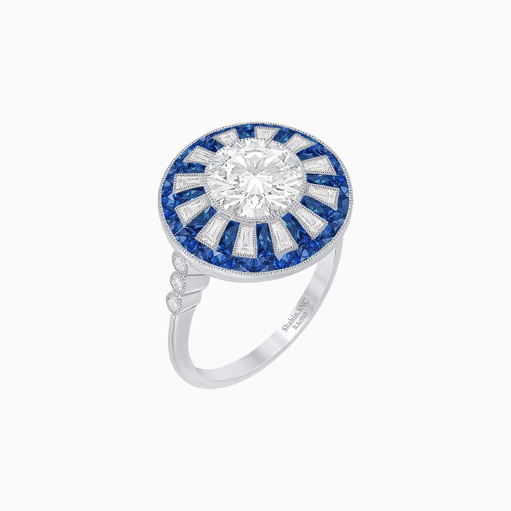 Art Deco Style Dress Ring - Shahin Jewelry