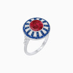 Load image into Gallery viewer, Art Deco Style Dress Ring With Gemstone - Shahin Jewelry
