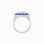 Load image into Gallery viewer, Art Deco Style Dress Ring With Illusion Setting - Shahin Jewelry
