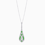 Load image into Gallery viewer, Art Deco Style Drop Pendant - Shahin Jewelry